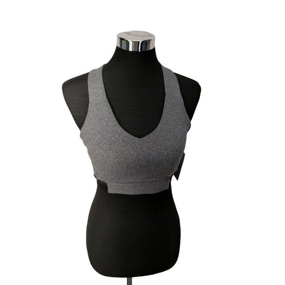 Rize Renew Gray Black Sports Bra‎ Criss Cross Back Small - Picture 1 of 7